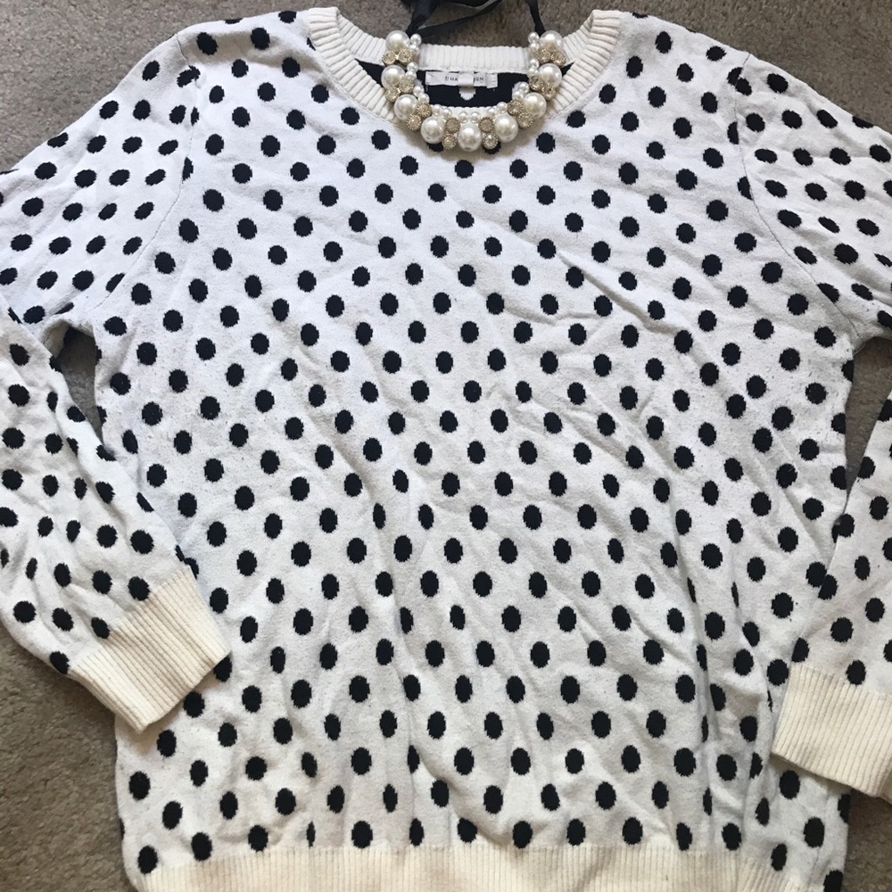 Polka dot sweater